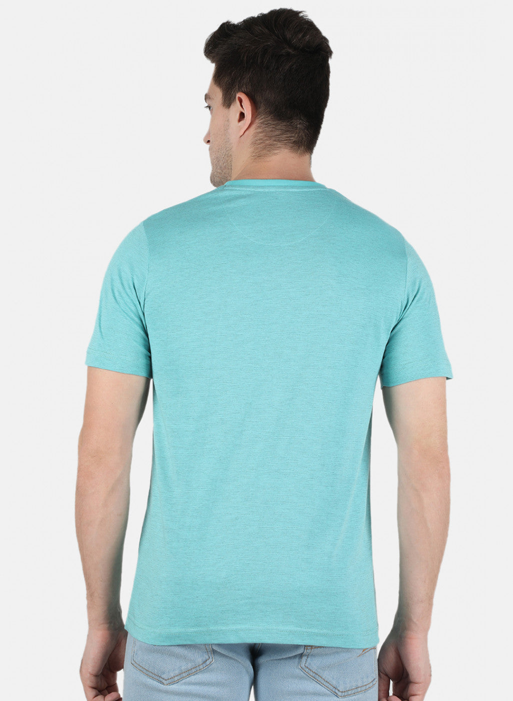Men Blue Printed T-Shirt