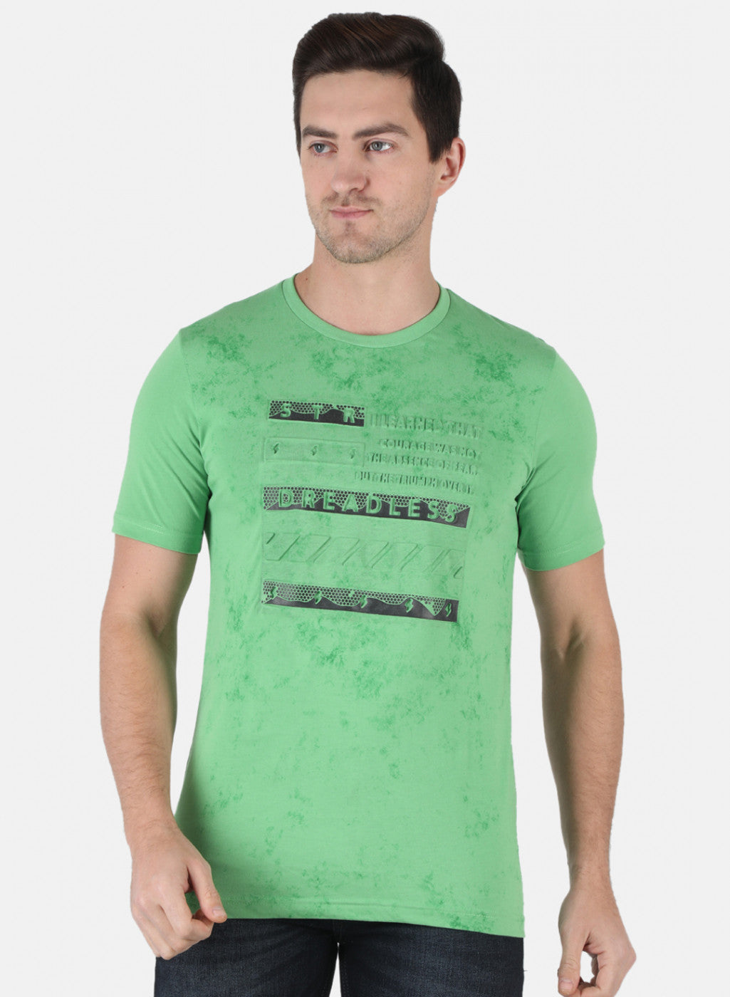 Men Green Printed T-Shirt