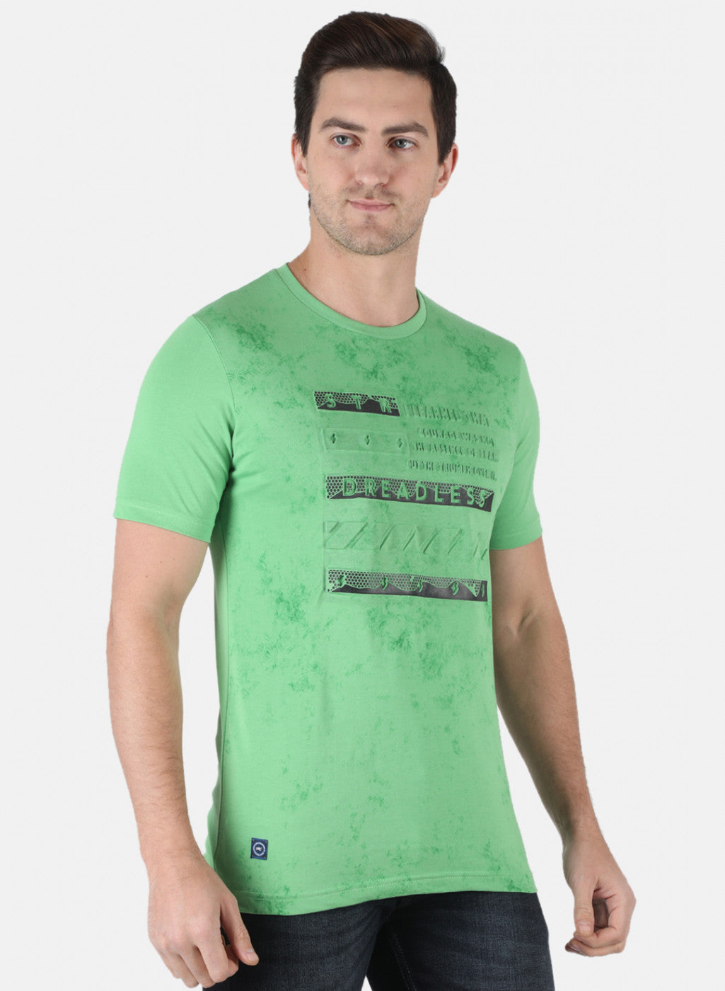 Men Green Printed T-Shirt