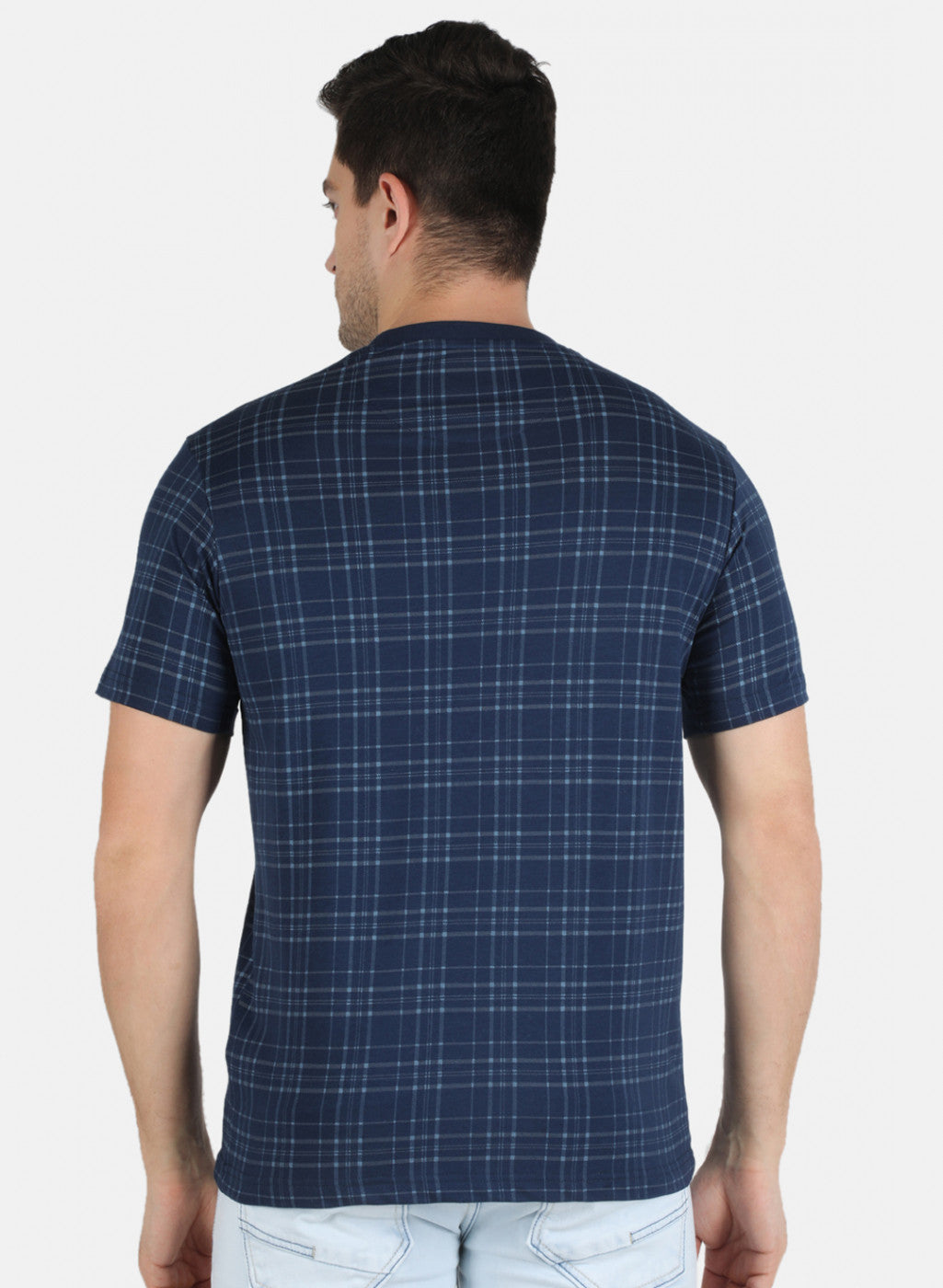 Men Blue Printed T-Shirt