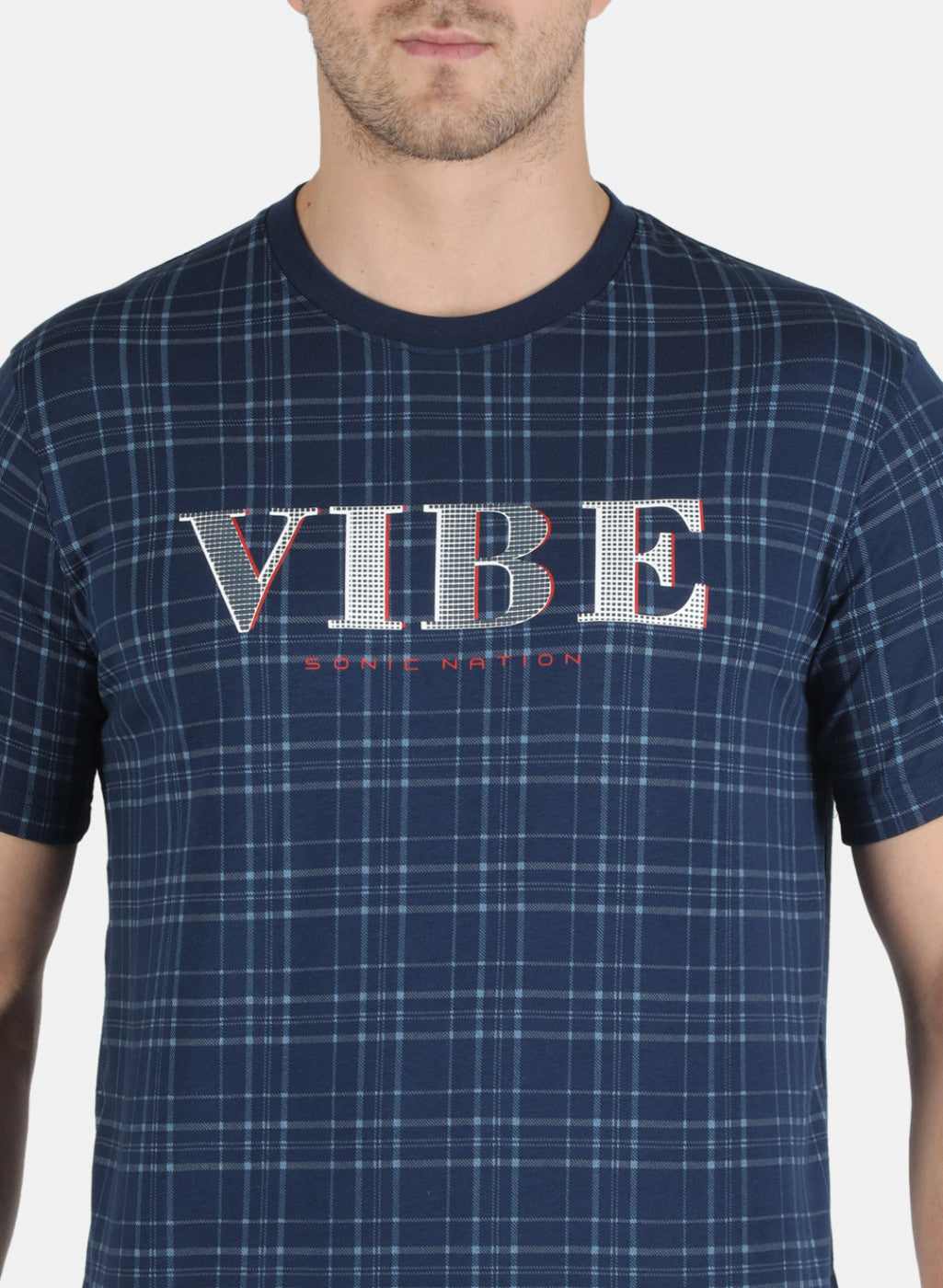 Men Blue Printed T-Shirt