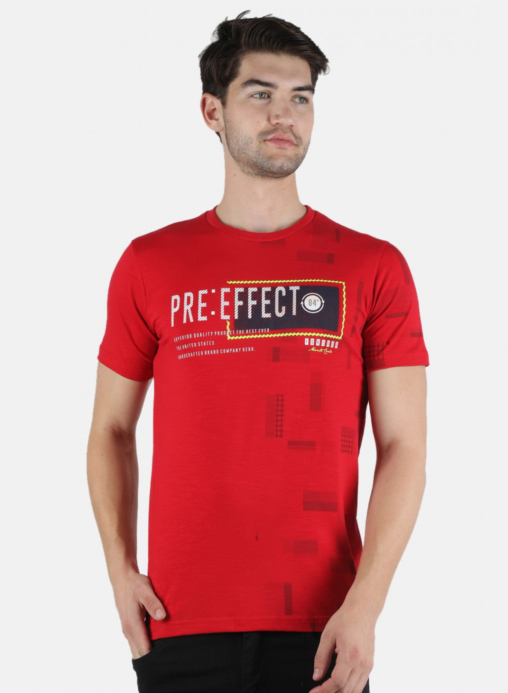 Men Red Printed T-Shirt