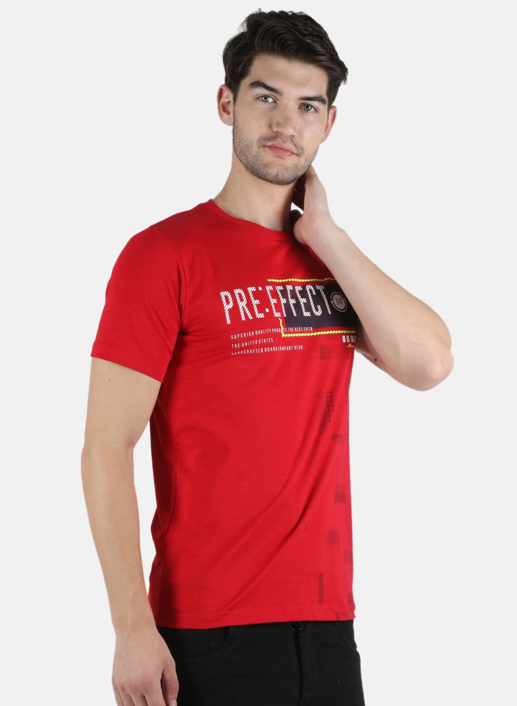 Men Red Printed T-Shirt