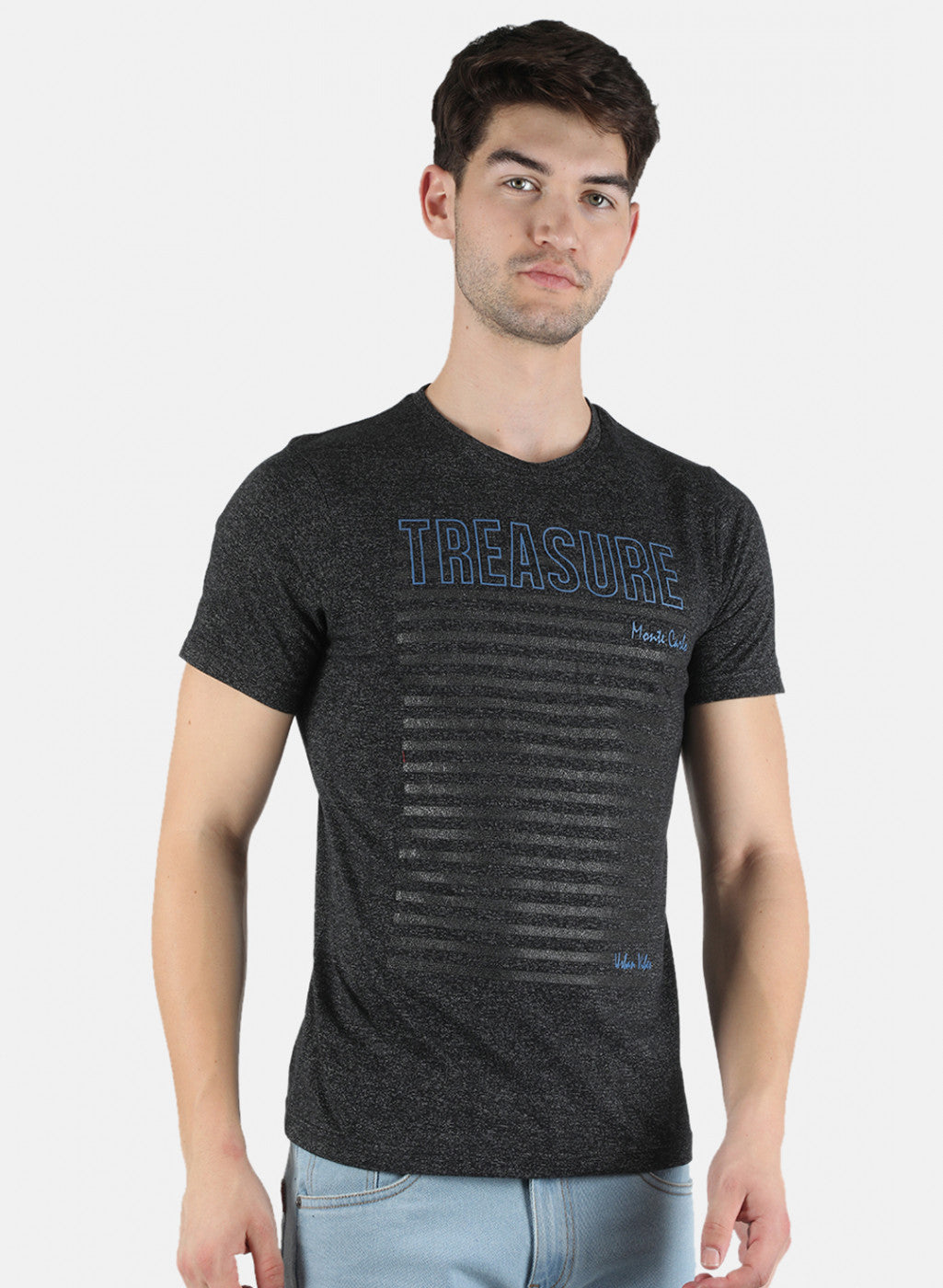 Men Black Printed T-Shirt