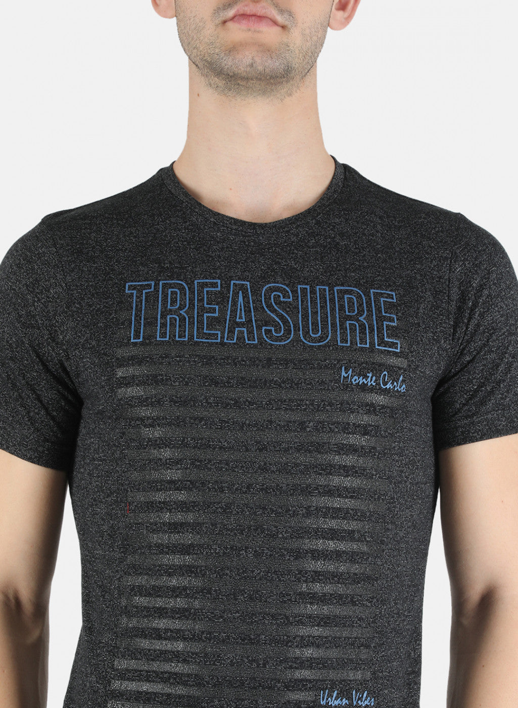 Men Black Printed T-Shirt
