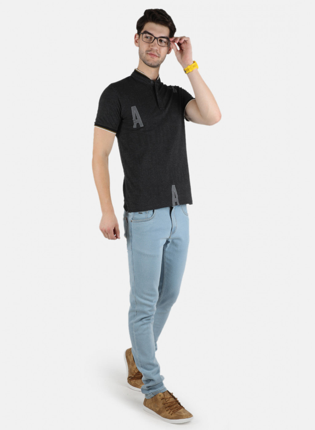 Men Black Printed T-Shirt