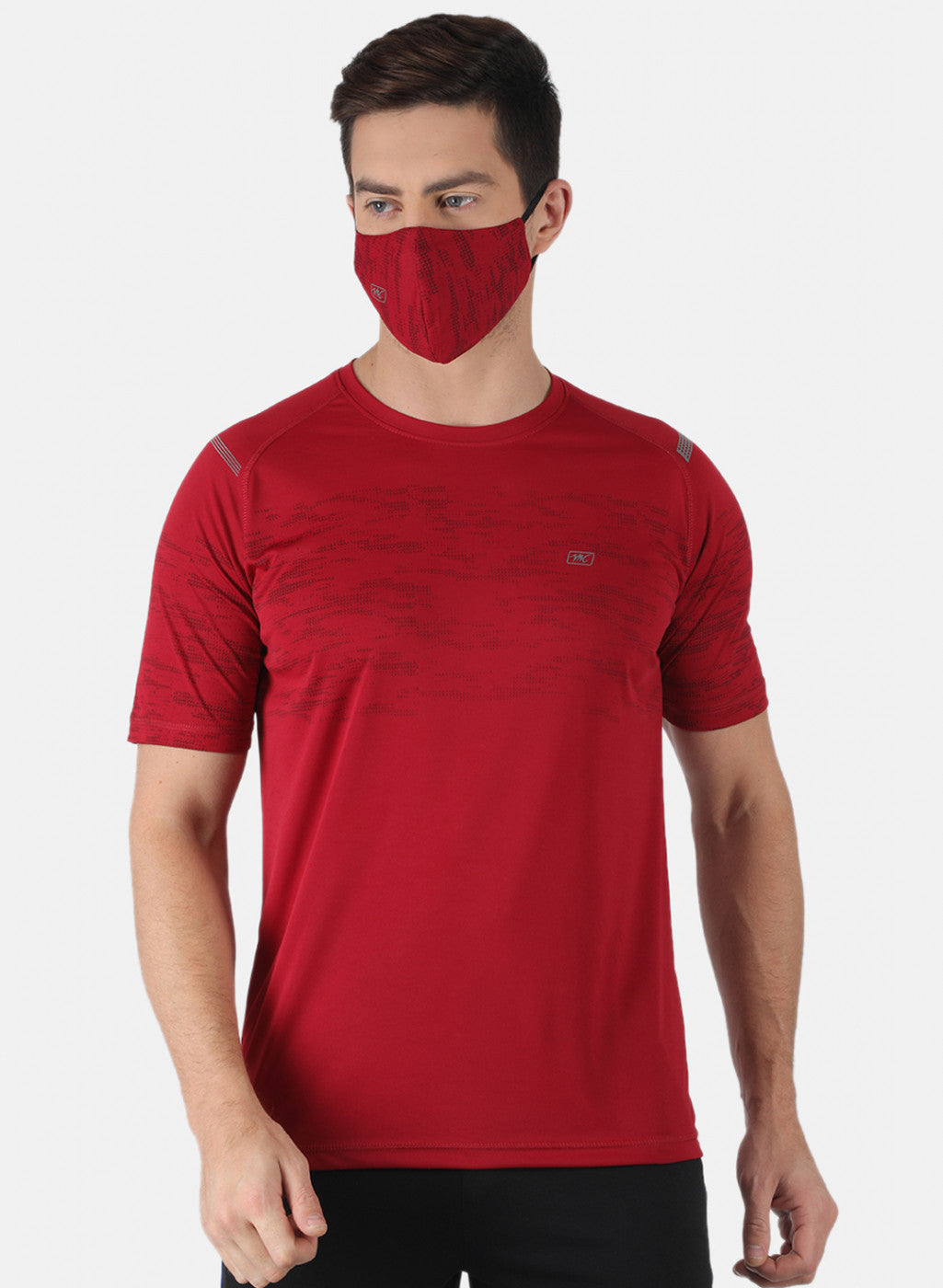 Men Maroon Printed T-Shirt