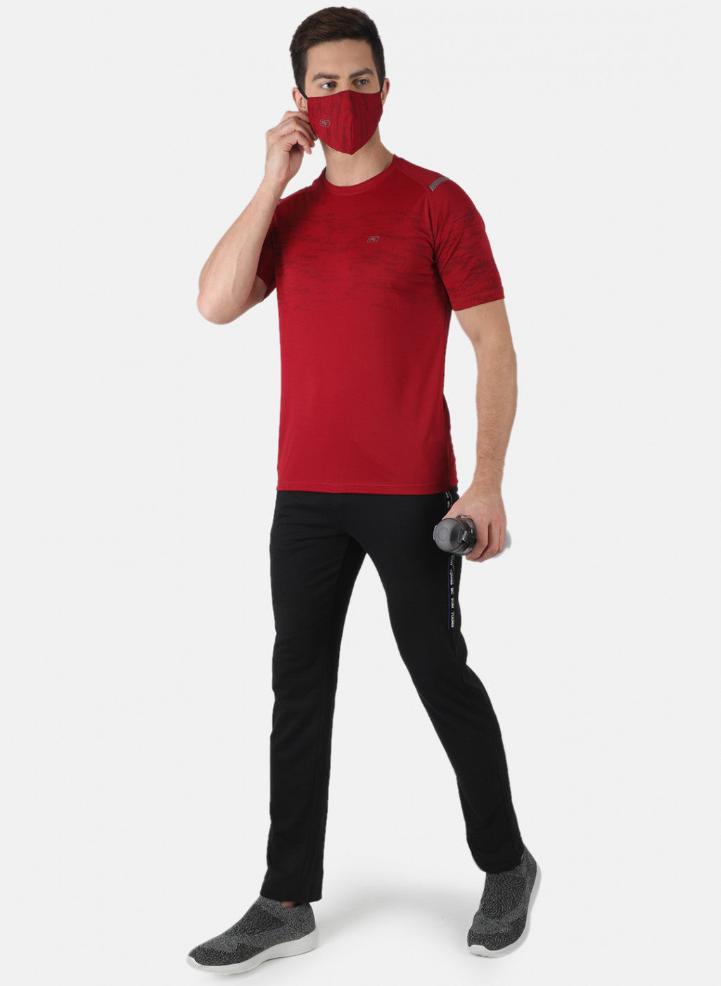 Men Maroon Printed T-Shirt