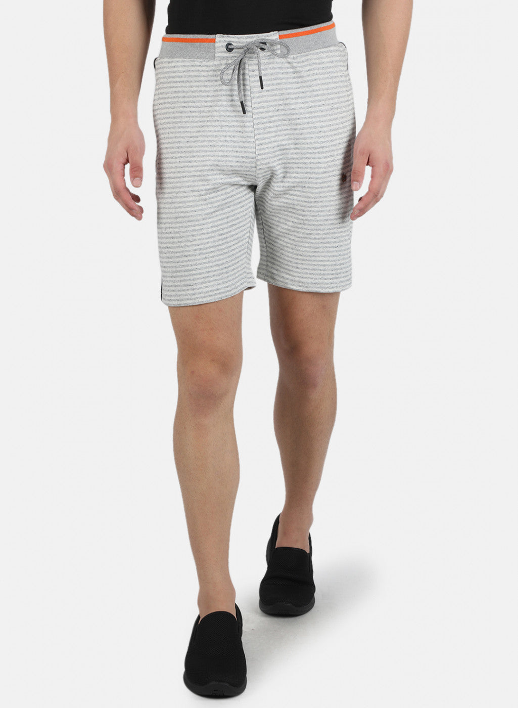 Men Grey Plain Bermuda