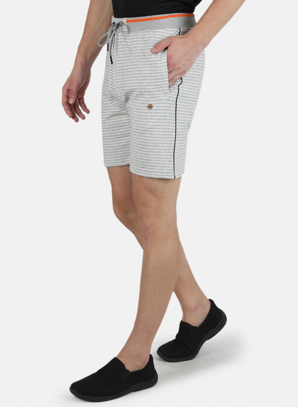 Men Grey Plain Bermuda