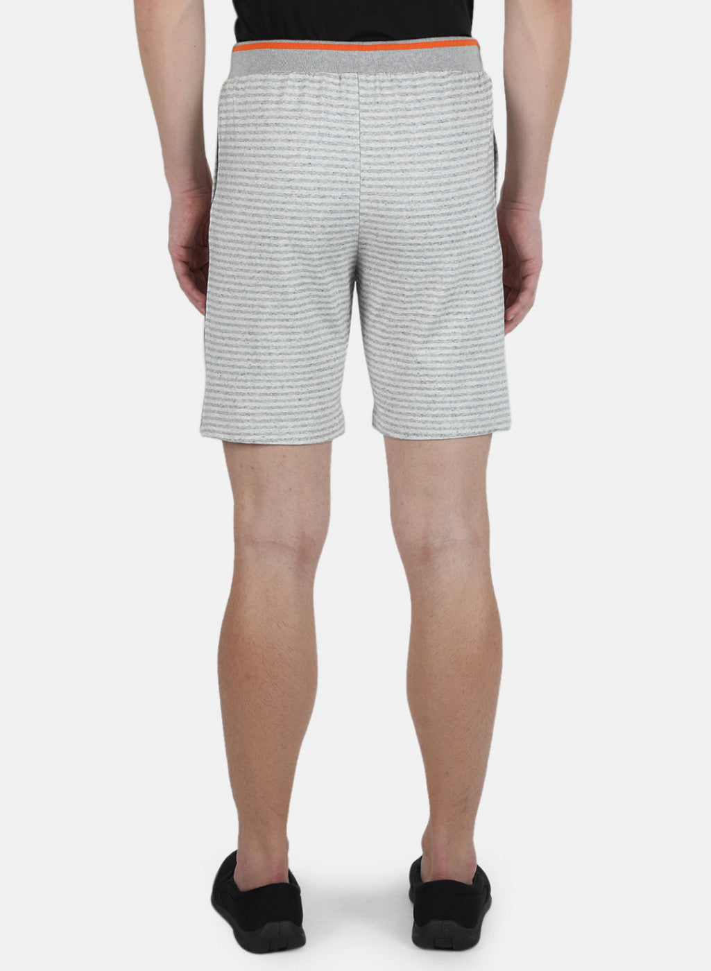 Men Grey Plain Bermuda