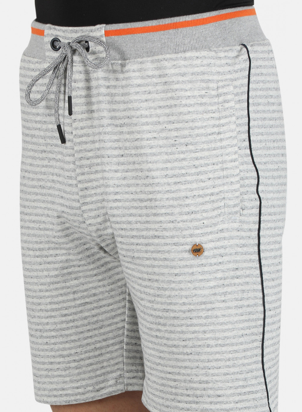 Men Grey Plain Bermuda