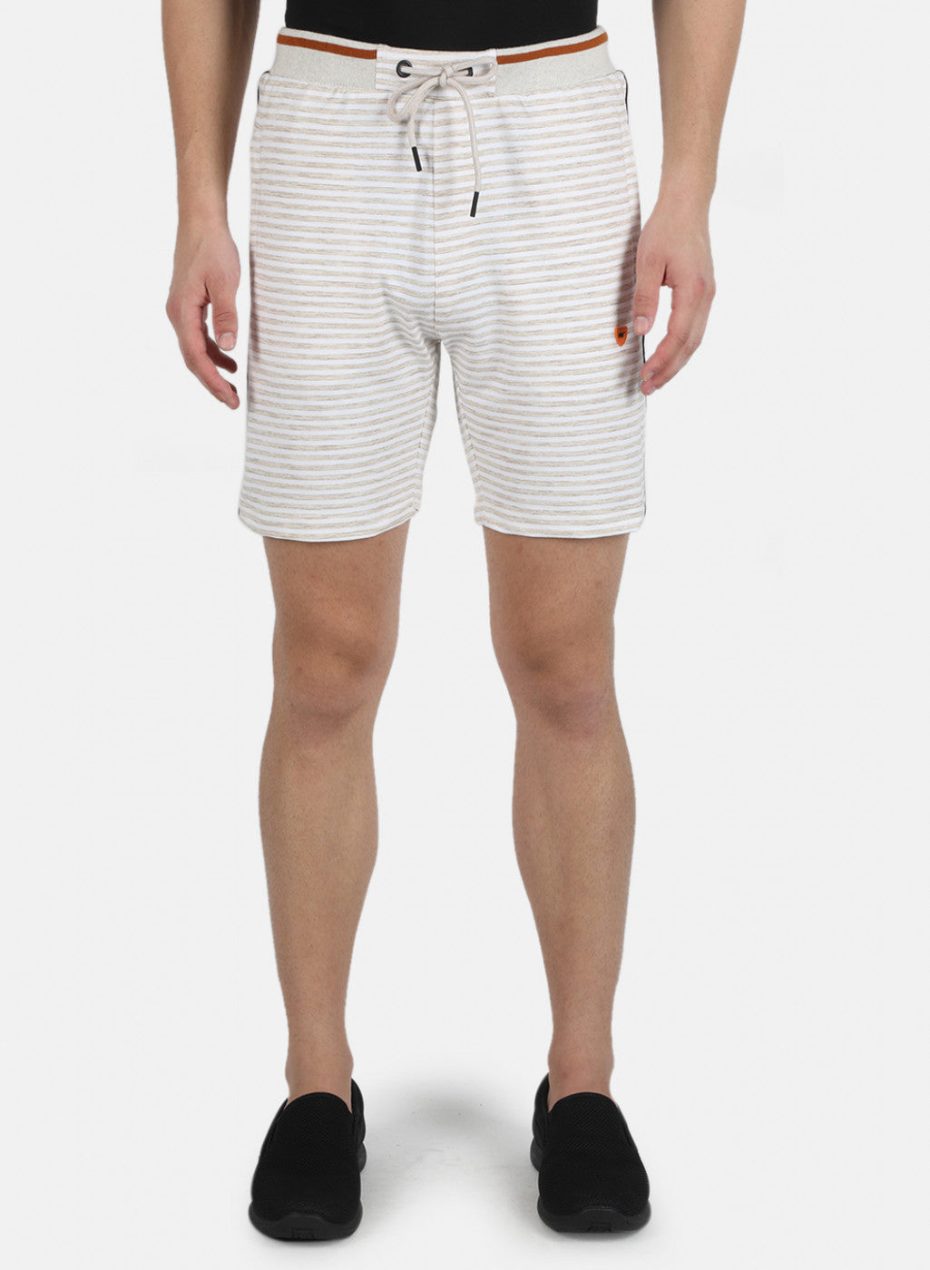 Men Beige Plain Bermuda