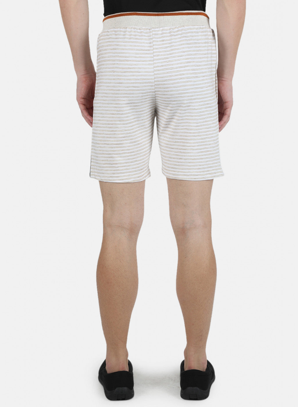 Men Beige Plain Bermuda