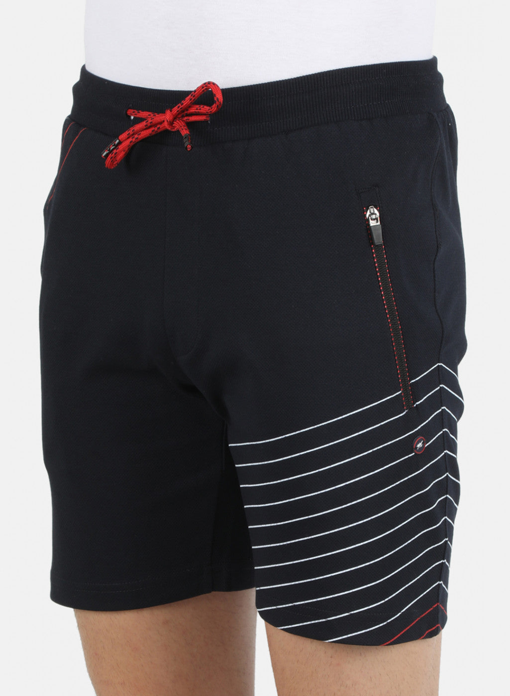 Men NAvy Blue Printed Bermuda