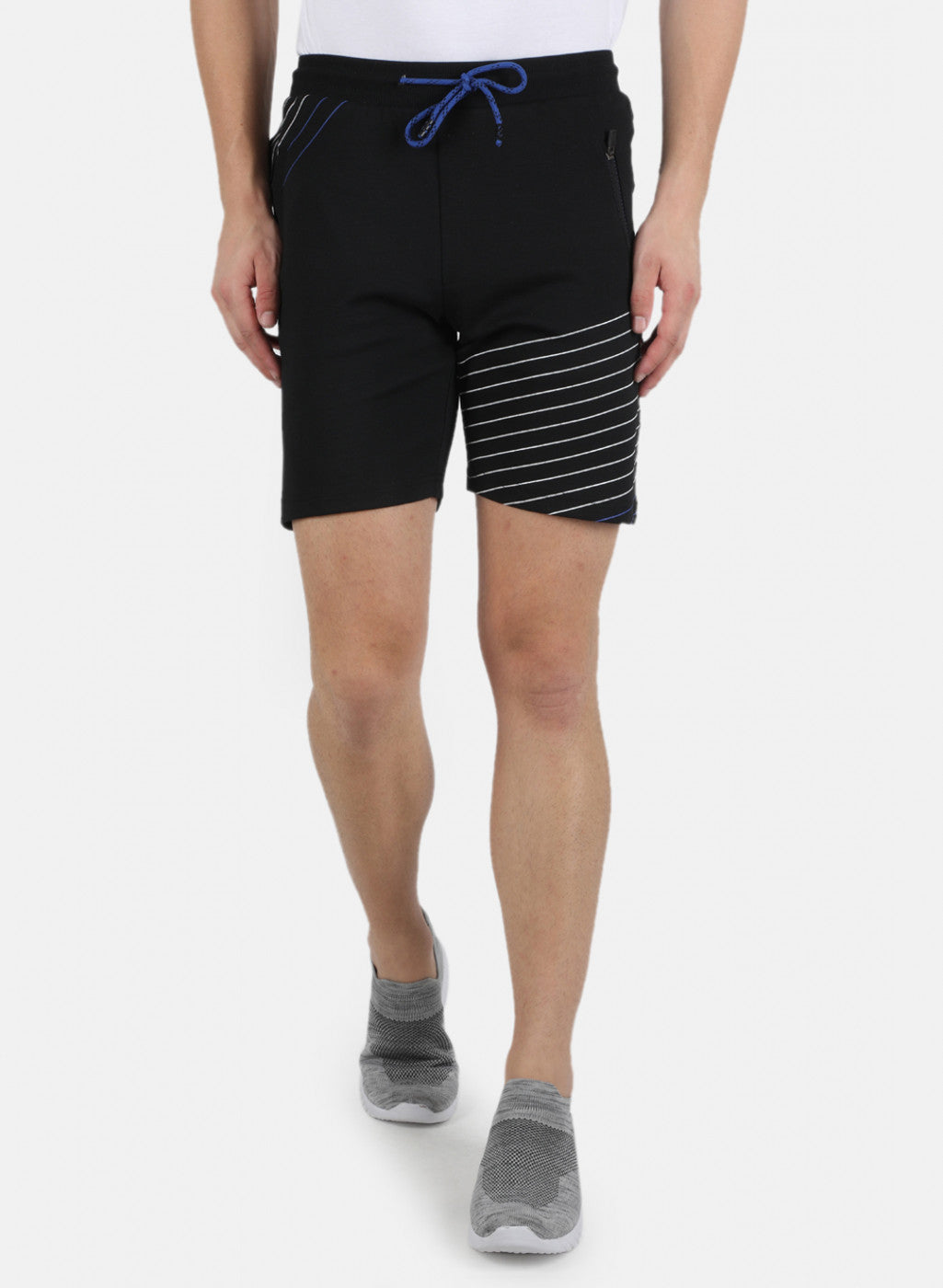 Men Black Printed Bermuda