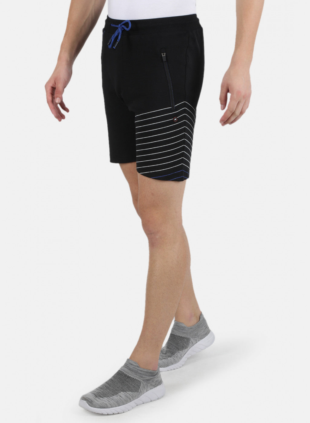 Men Black Printed Bermuda