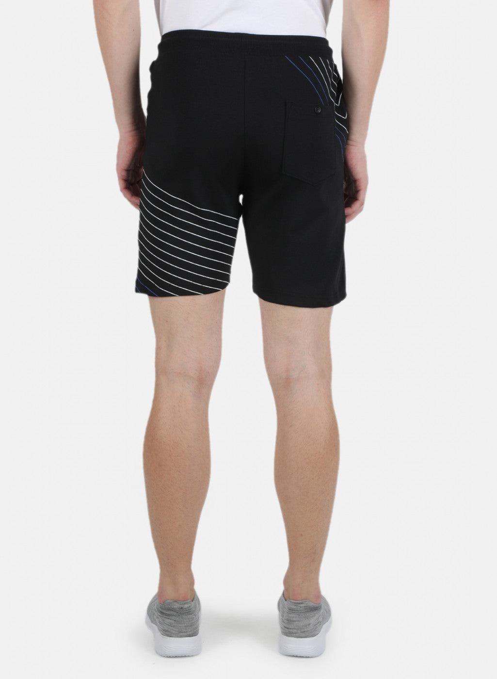 Men Black Printed Bermuda