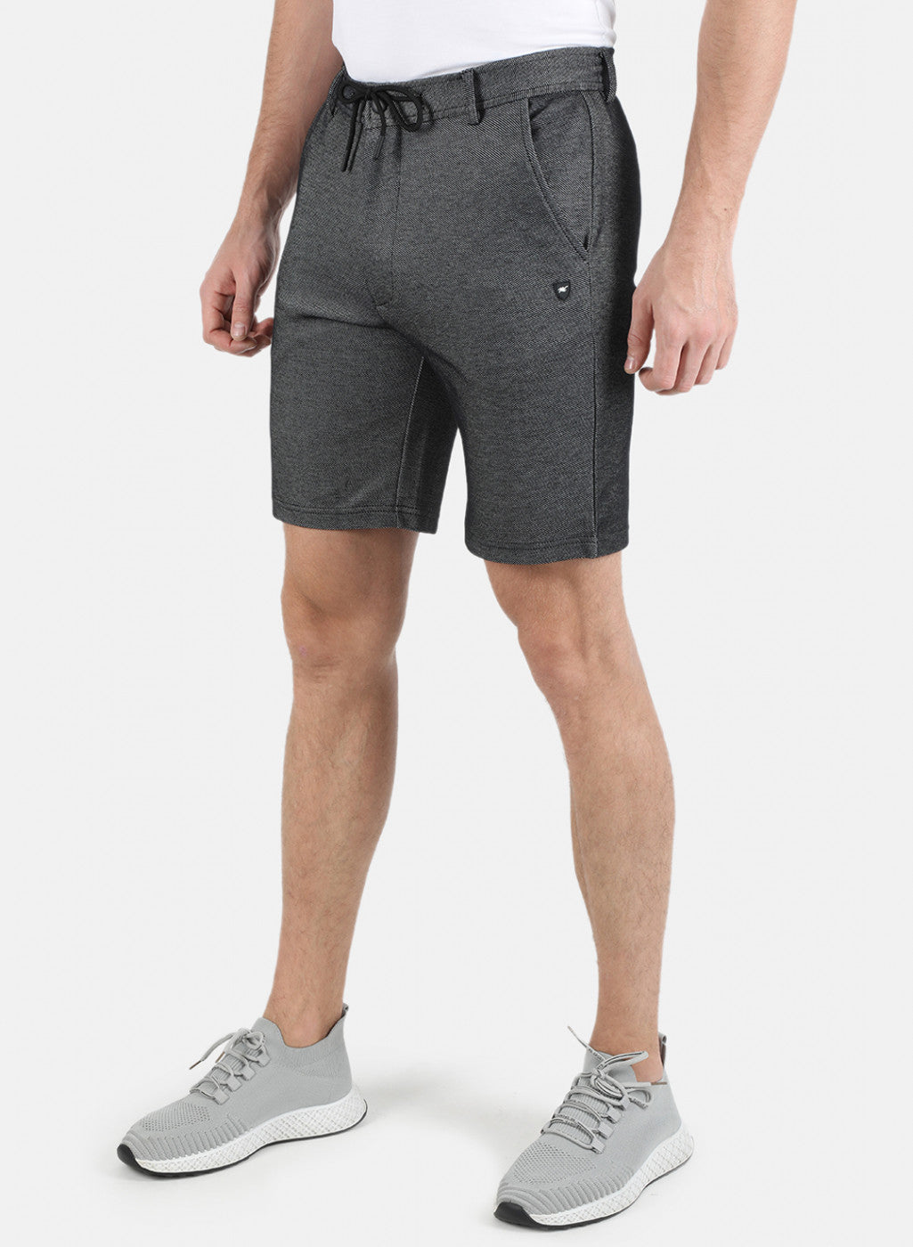 Men Black Plain Bermuda