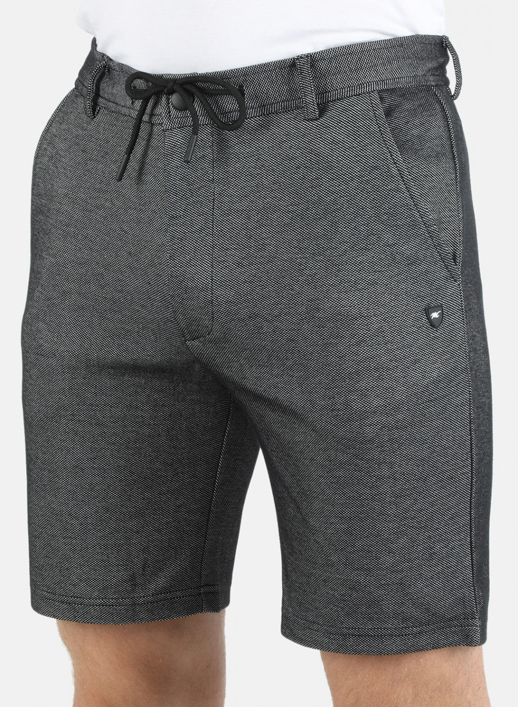 Men Black Plain Bermuda