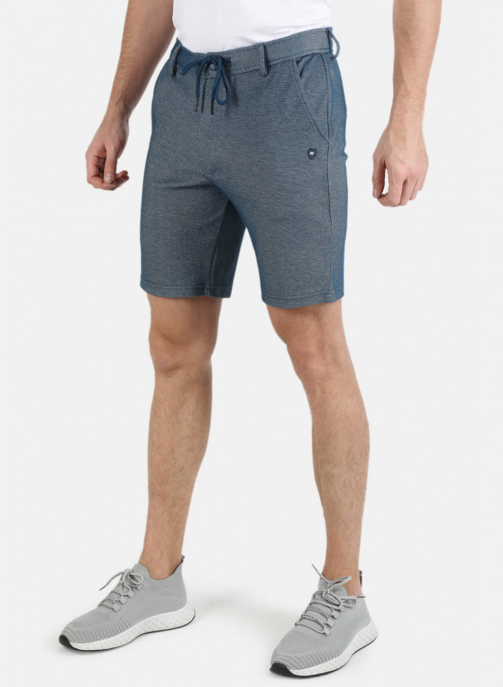 Men NAvy Blue Plain Bermuda