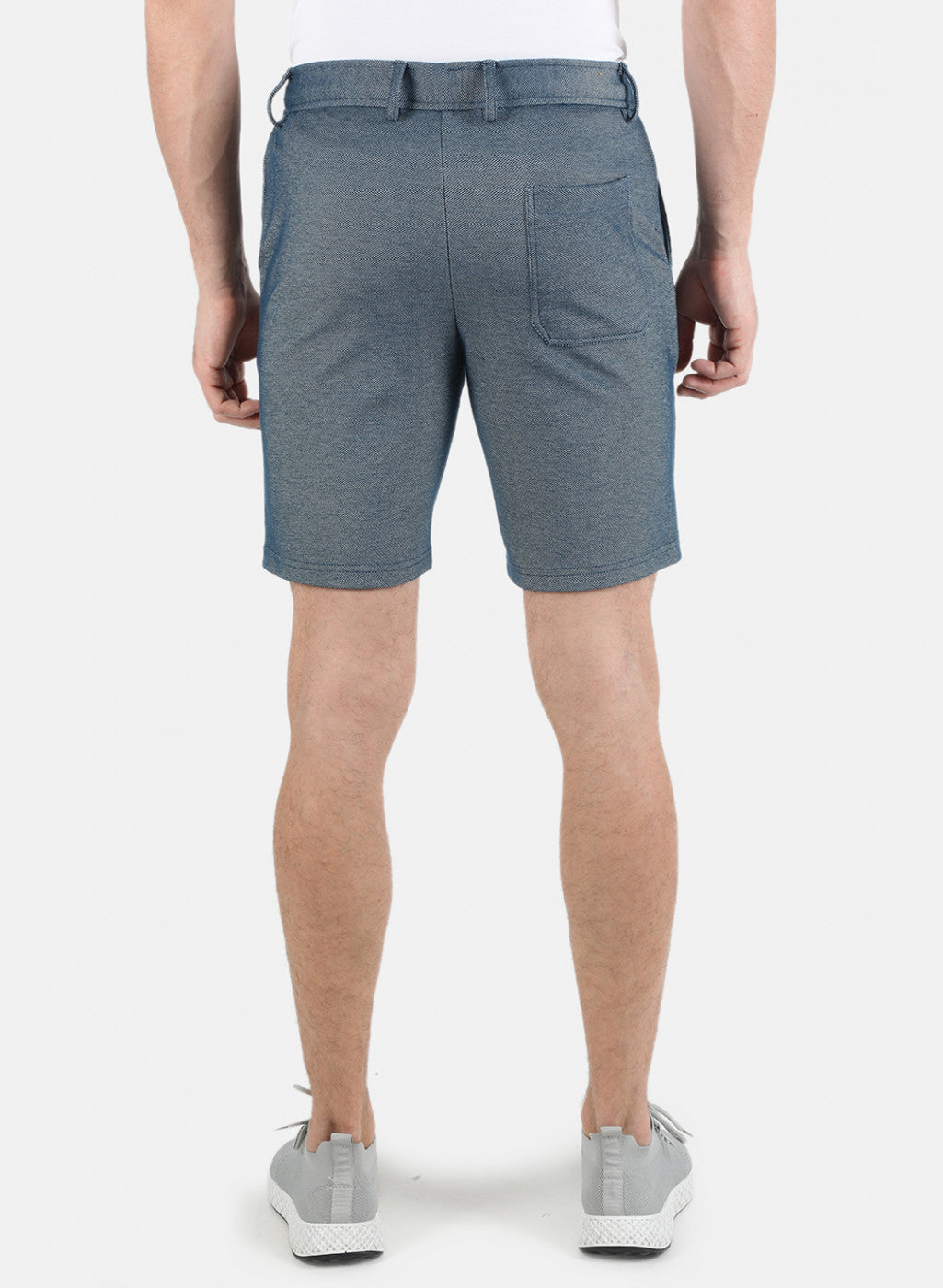 Men NAvy Blue Plain Bermuda