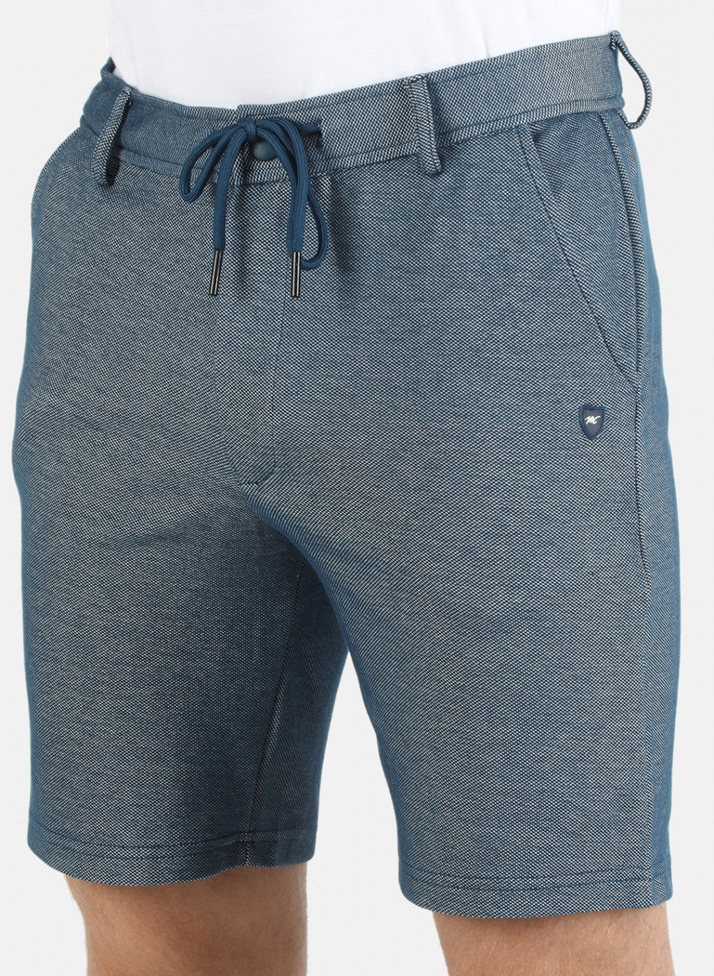 Men NAvy Blue Plain Bermuda