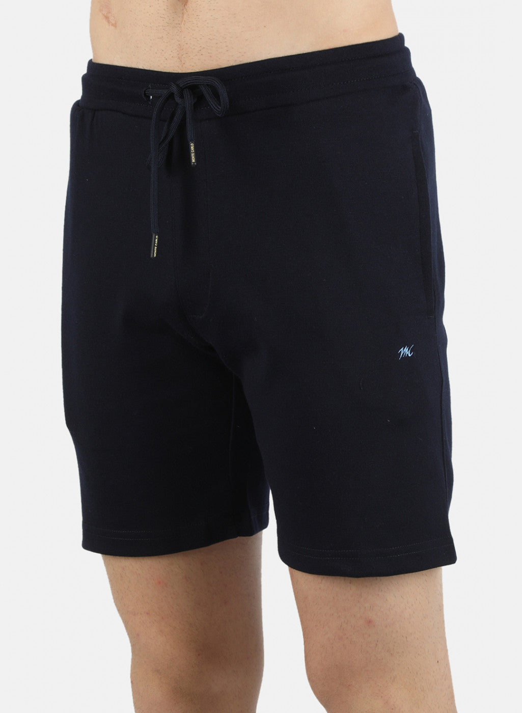 Men Blue Stripe Bermuda Set