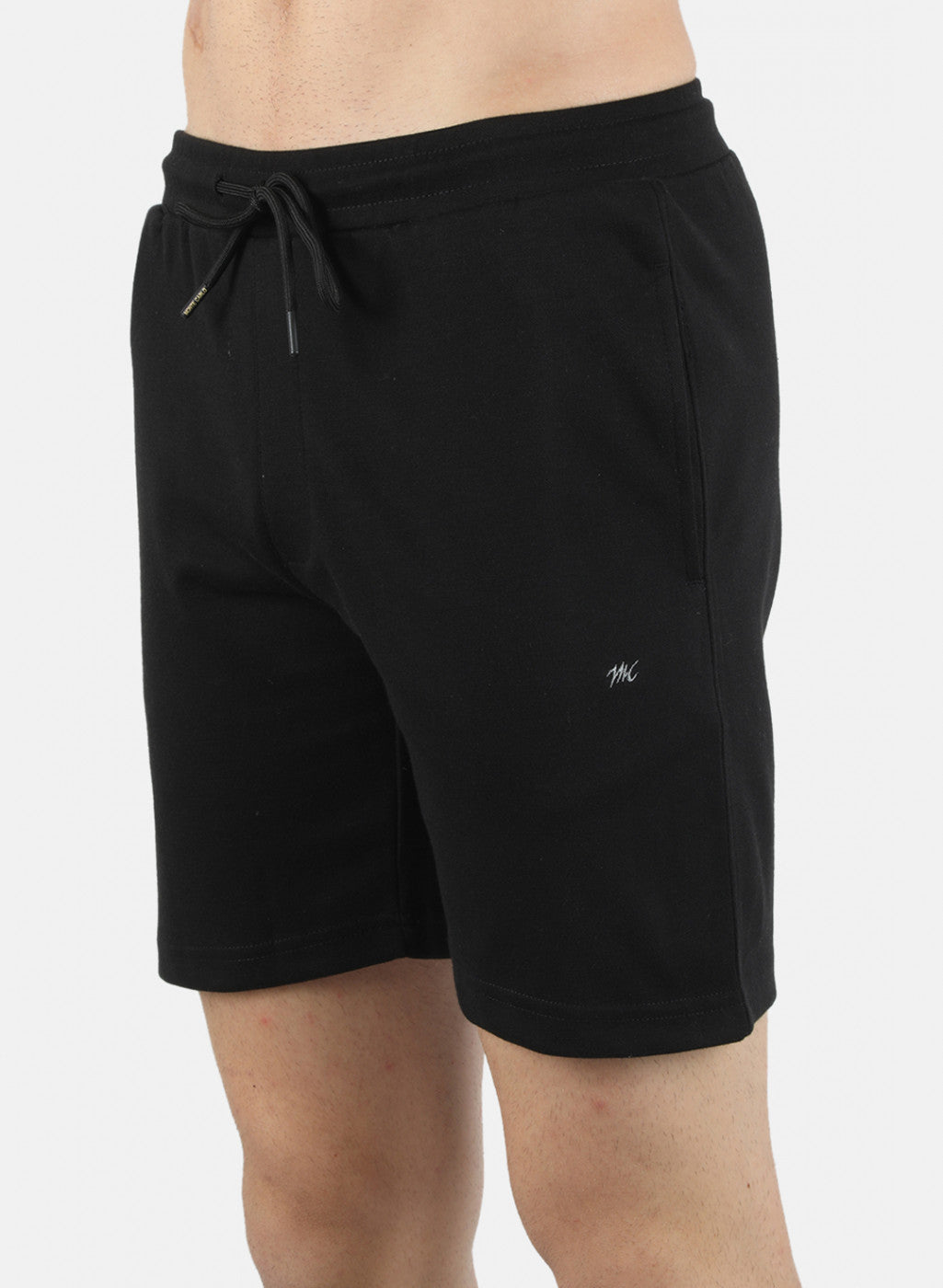 Men Black Stripe Bermuda Set