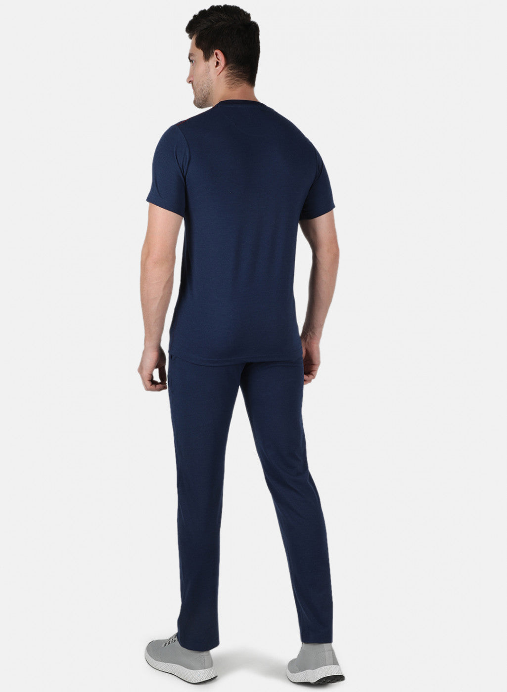 Men Blue Stripe Lower Set