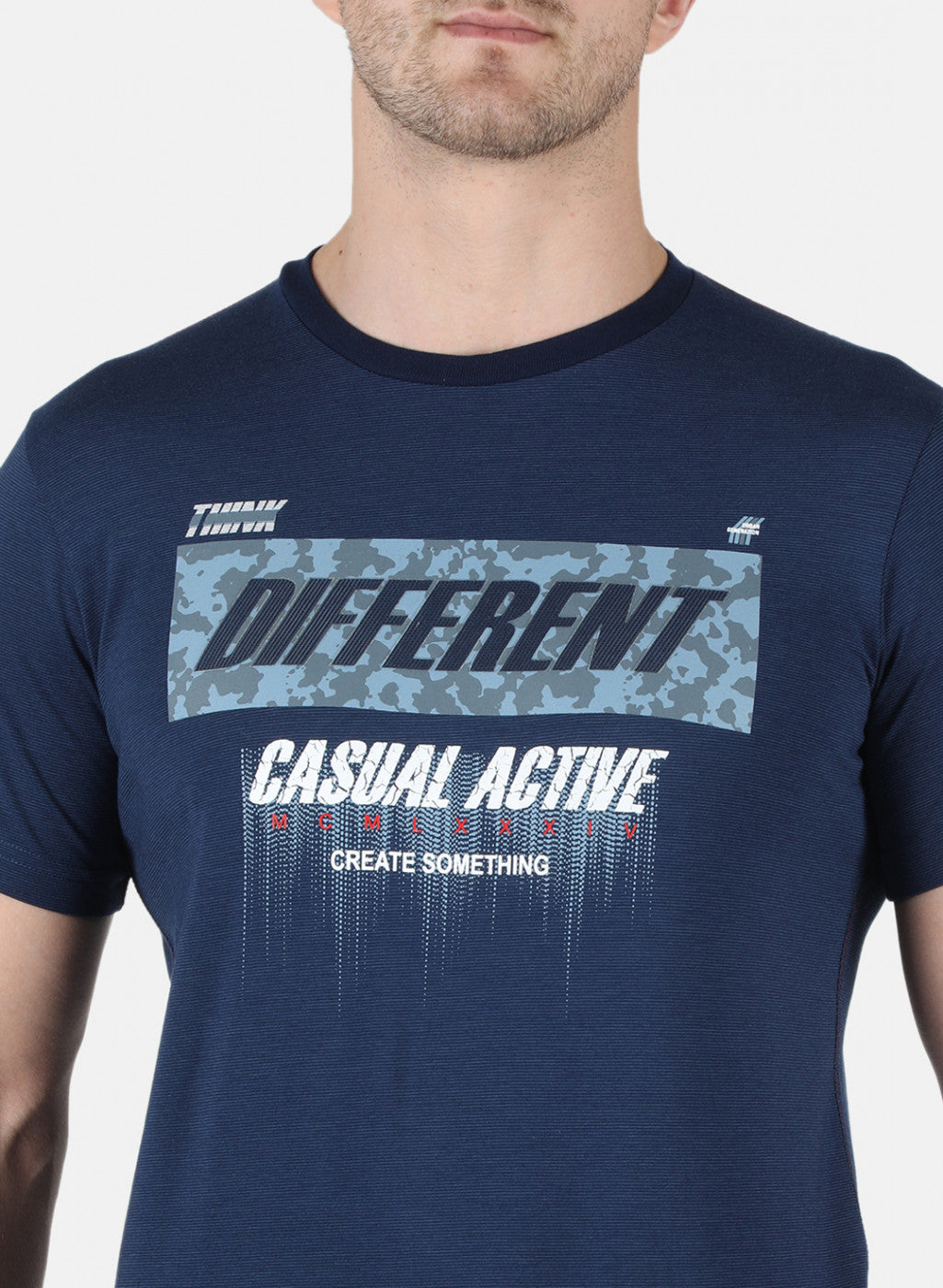 Men Blue Stripe Lower Set