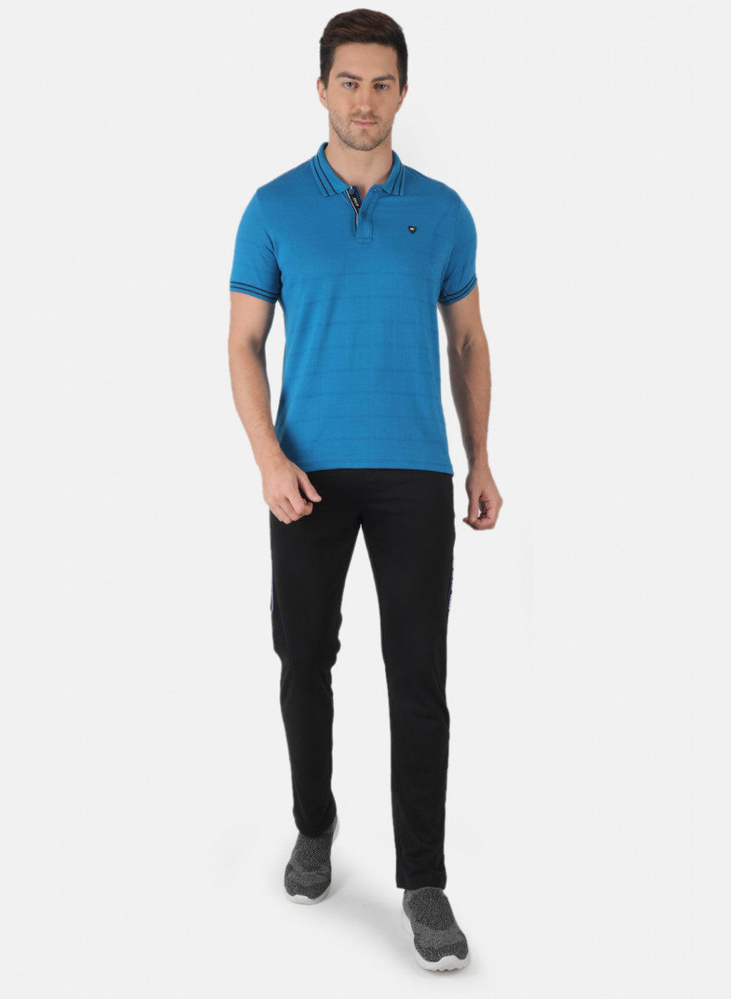 Men Blue Plain Lower Set