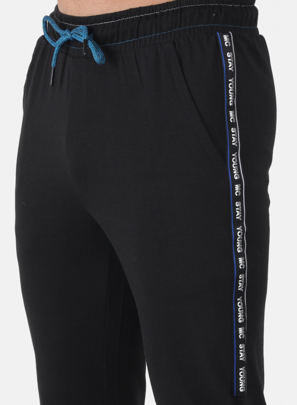 Men Blue Plain Lower Set