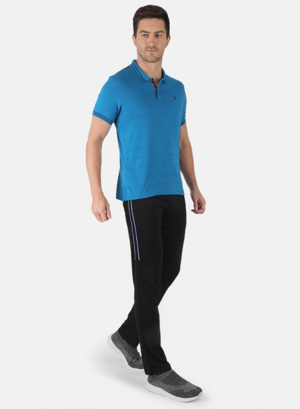 Men Blue Plain Lower Set