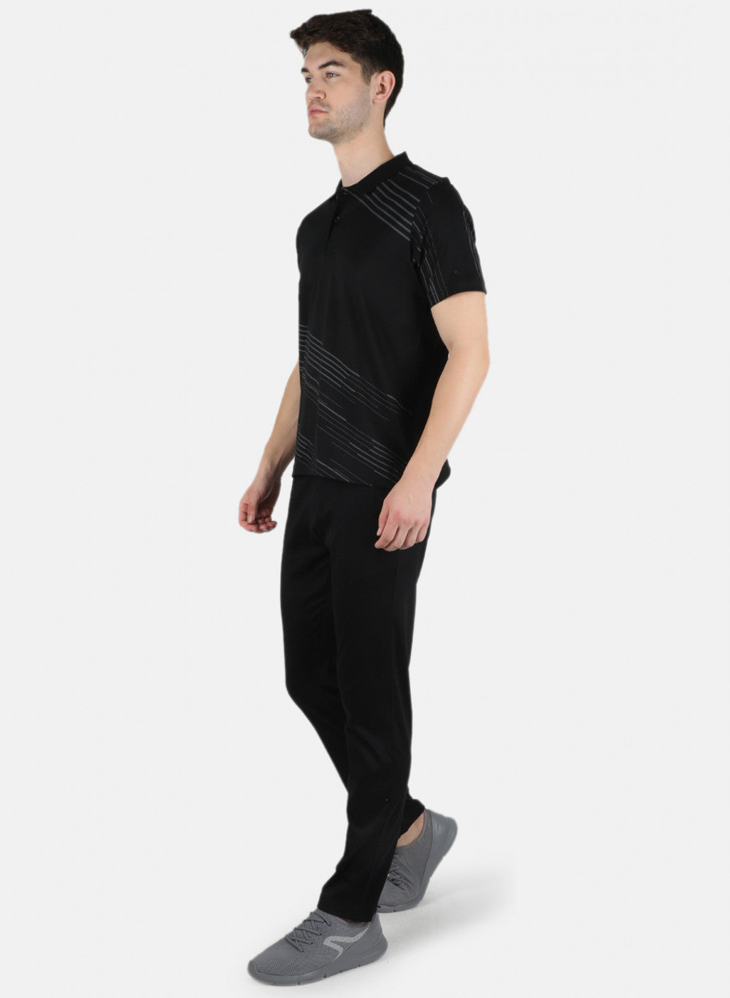 Men Black Printed Lower Set