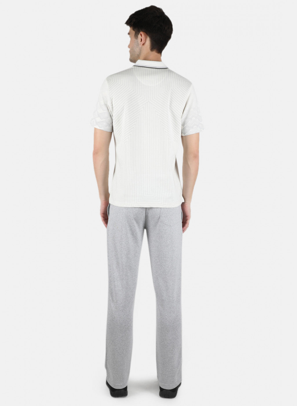 Men White Plain Lower Set