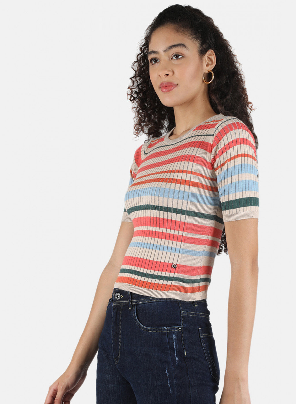 Women Multicolor Stripe Top