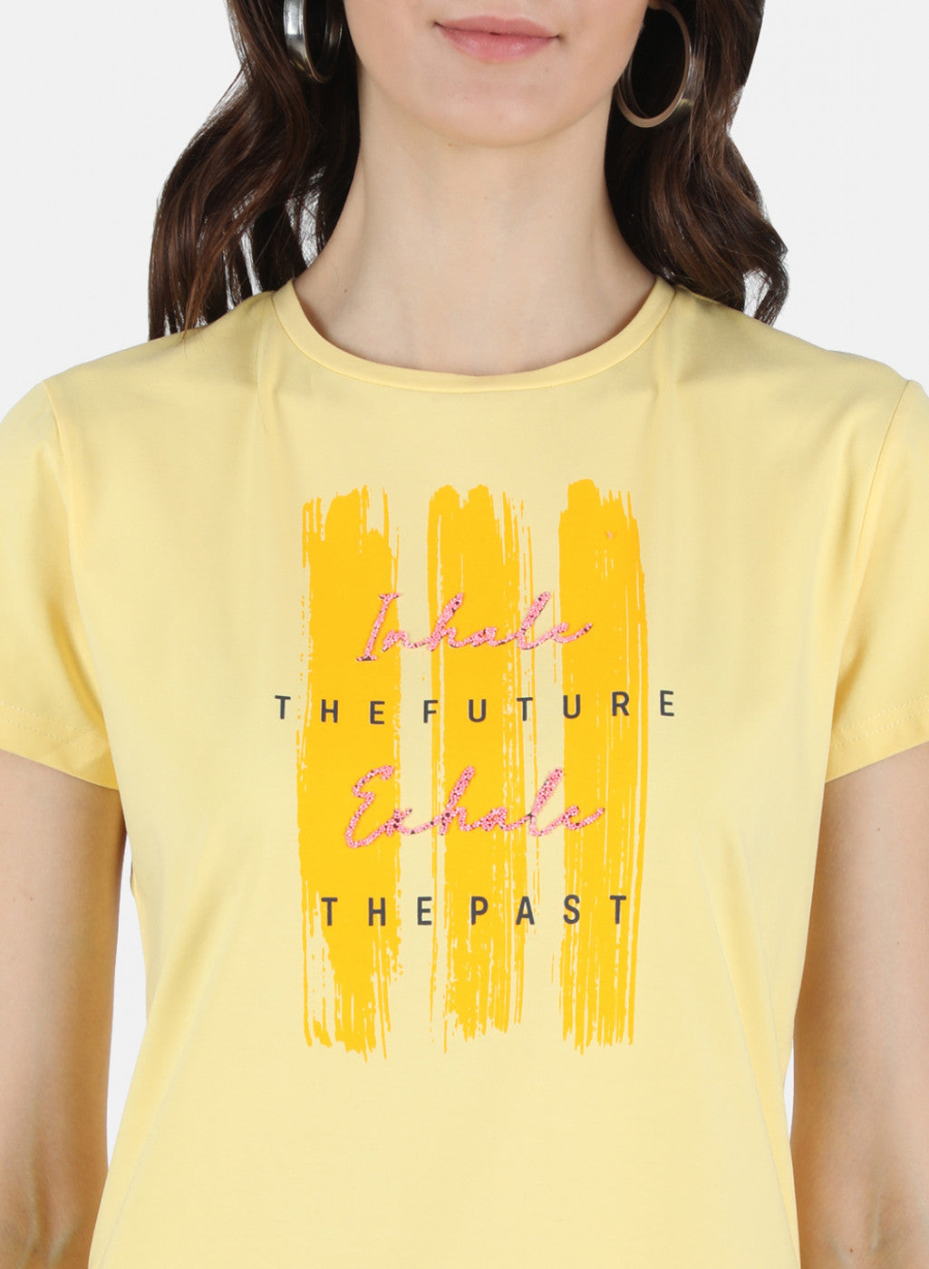 Women Yellow Printed Top