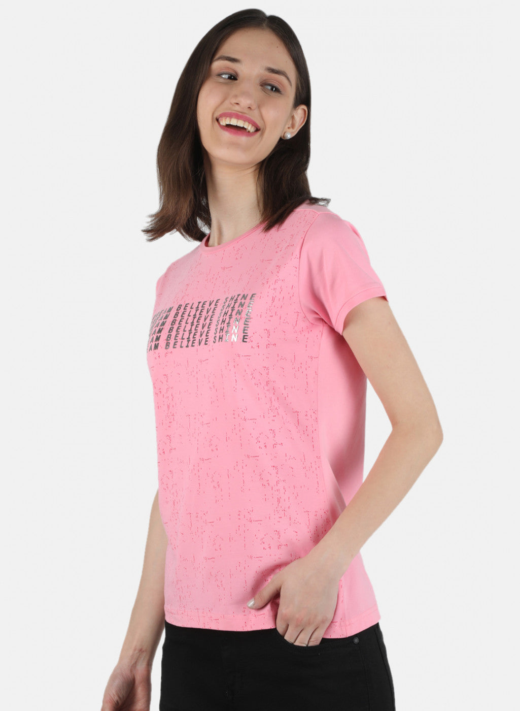 Women Pink Printed Top