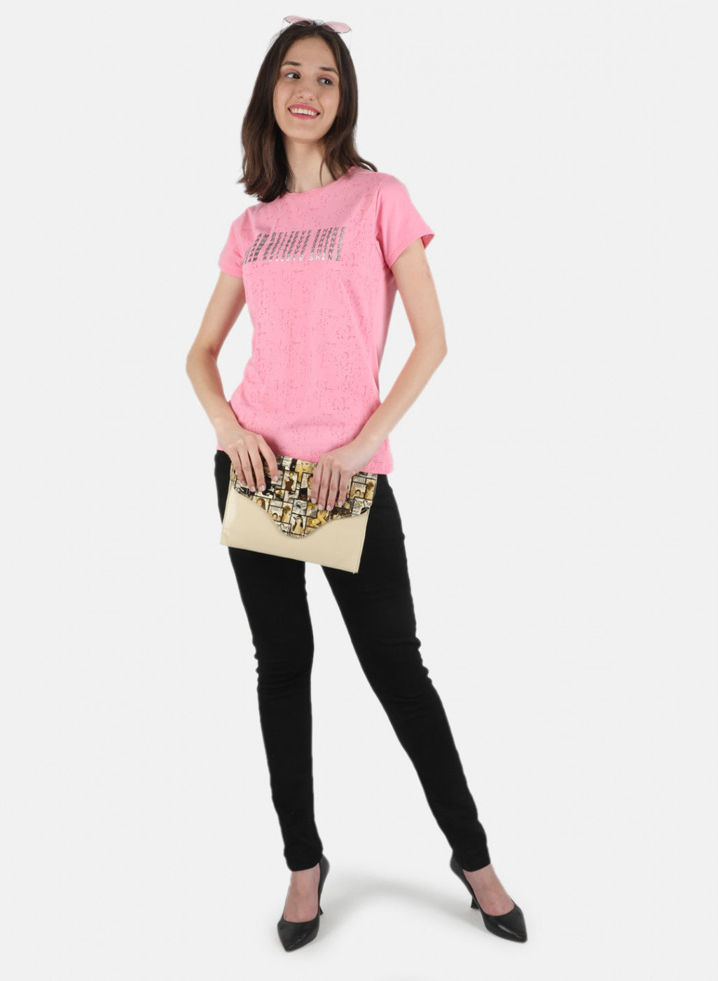 Women Pink Printed Top