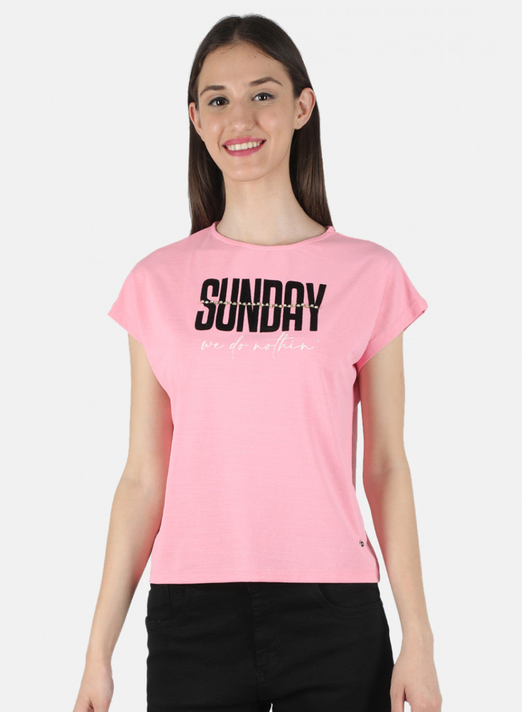 Women Pink Printed Top