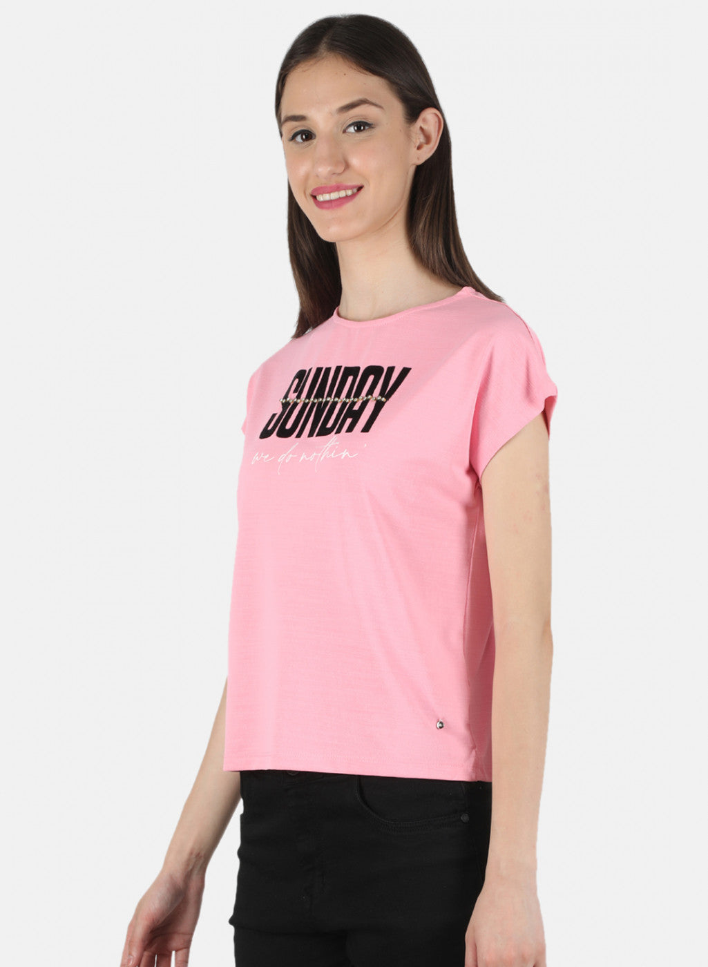 Women Pink Printed Top
