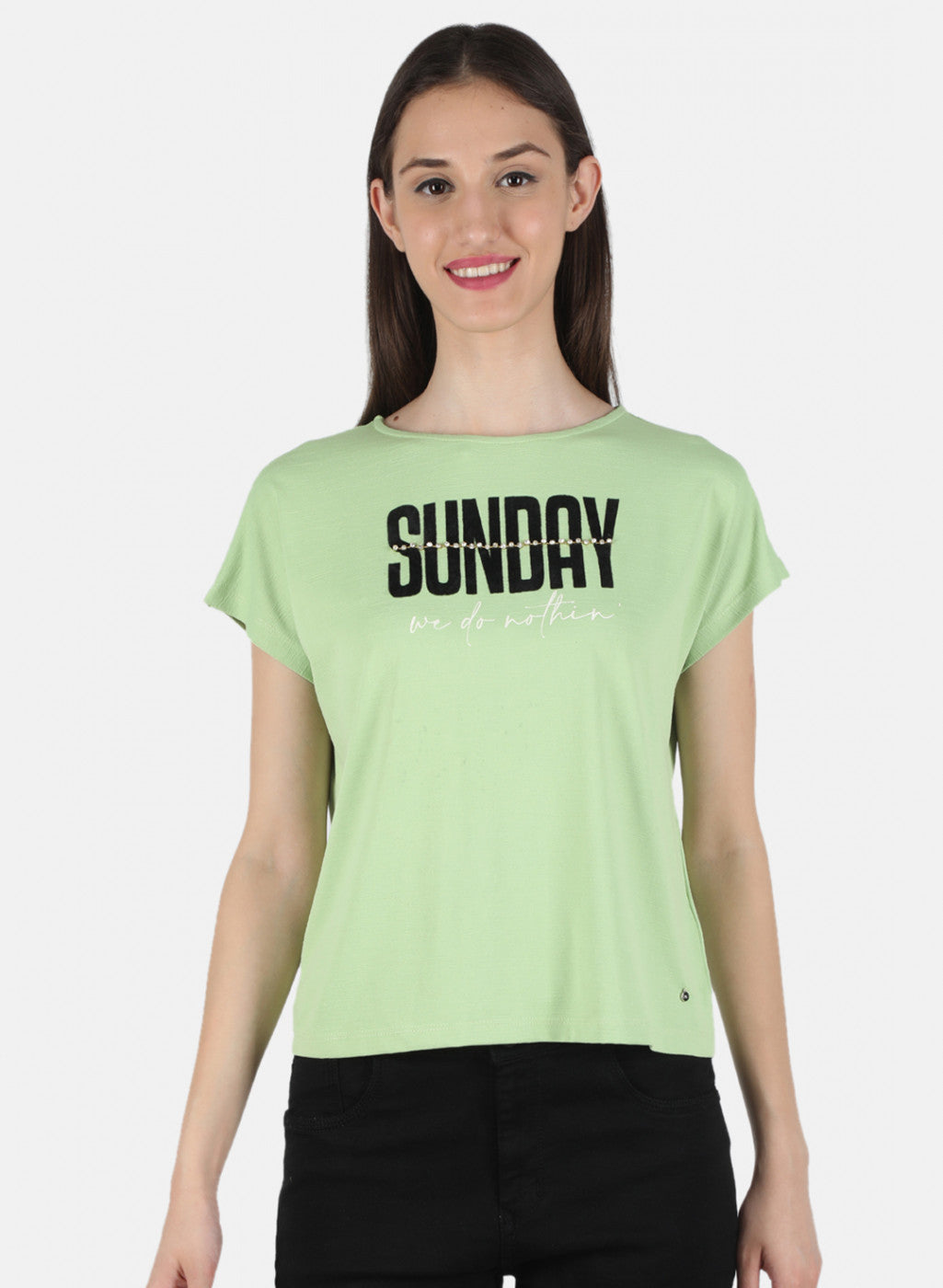 Women Green Printed Top