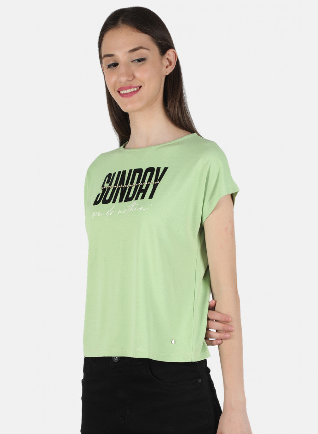 Women Green Printed Top