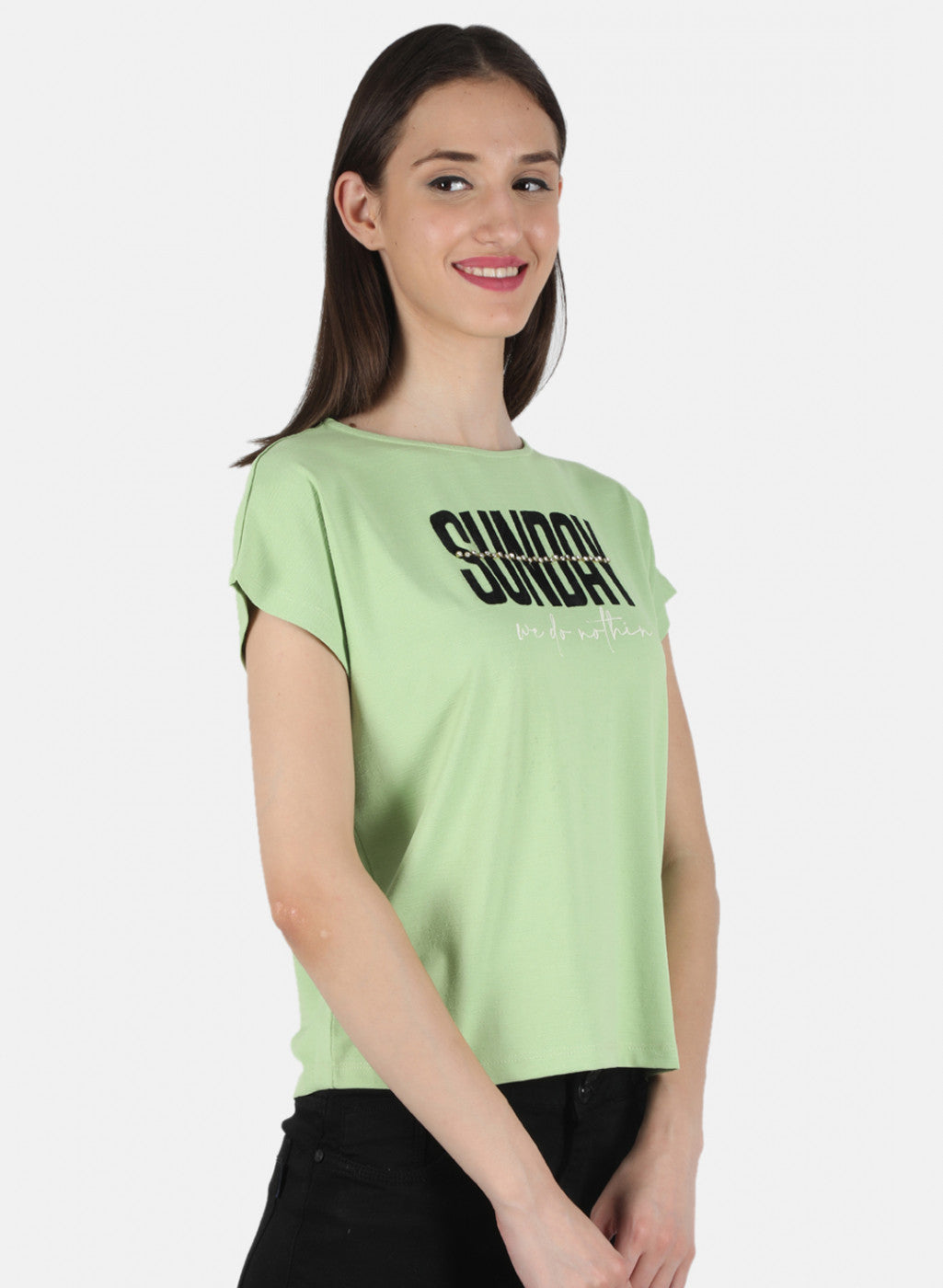 Women Green Printed Top