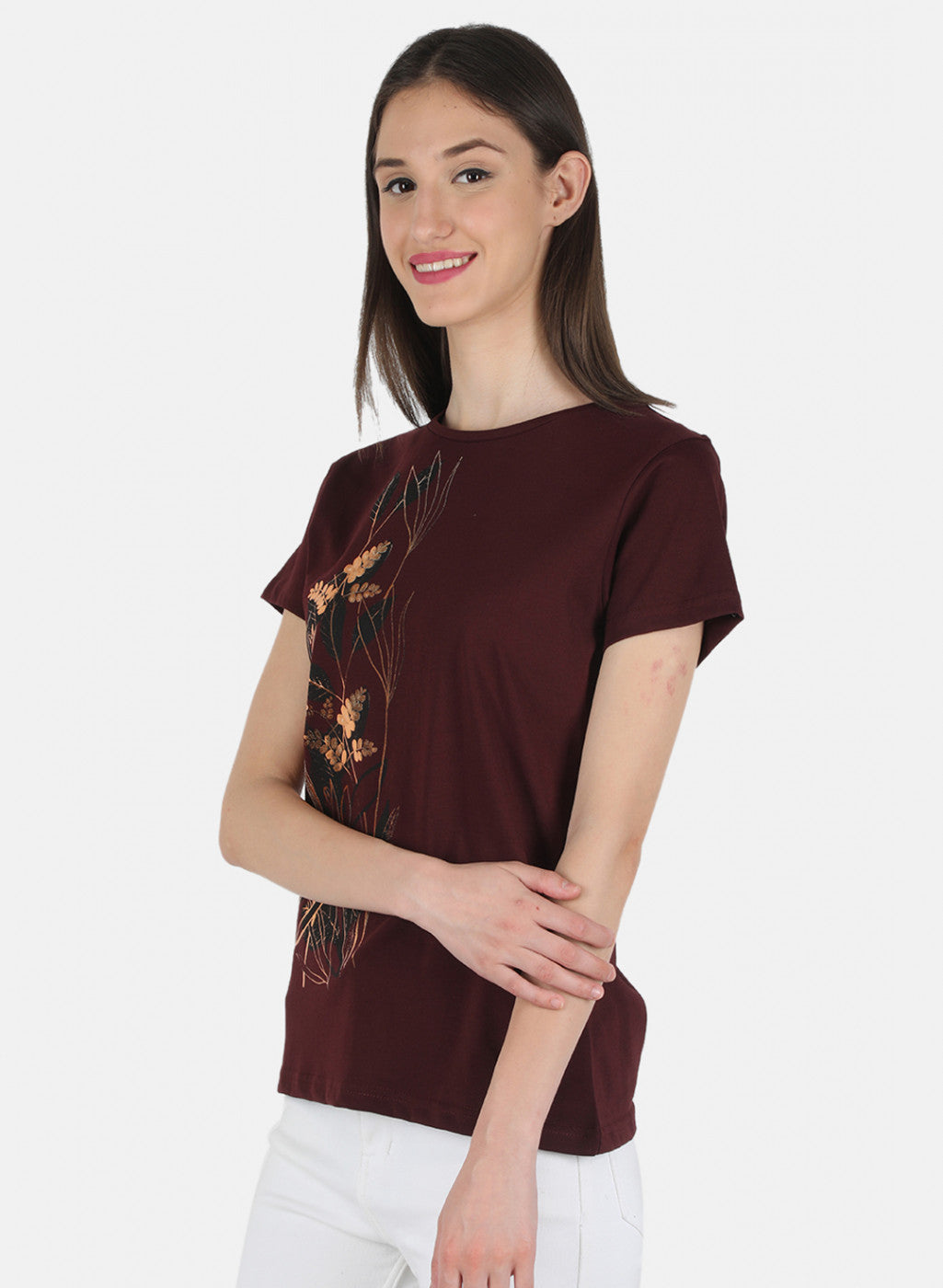 Women Maroon Printed Top