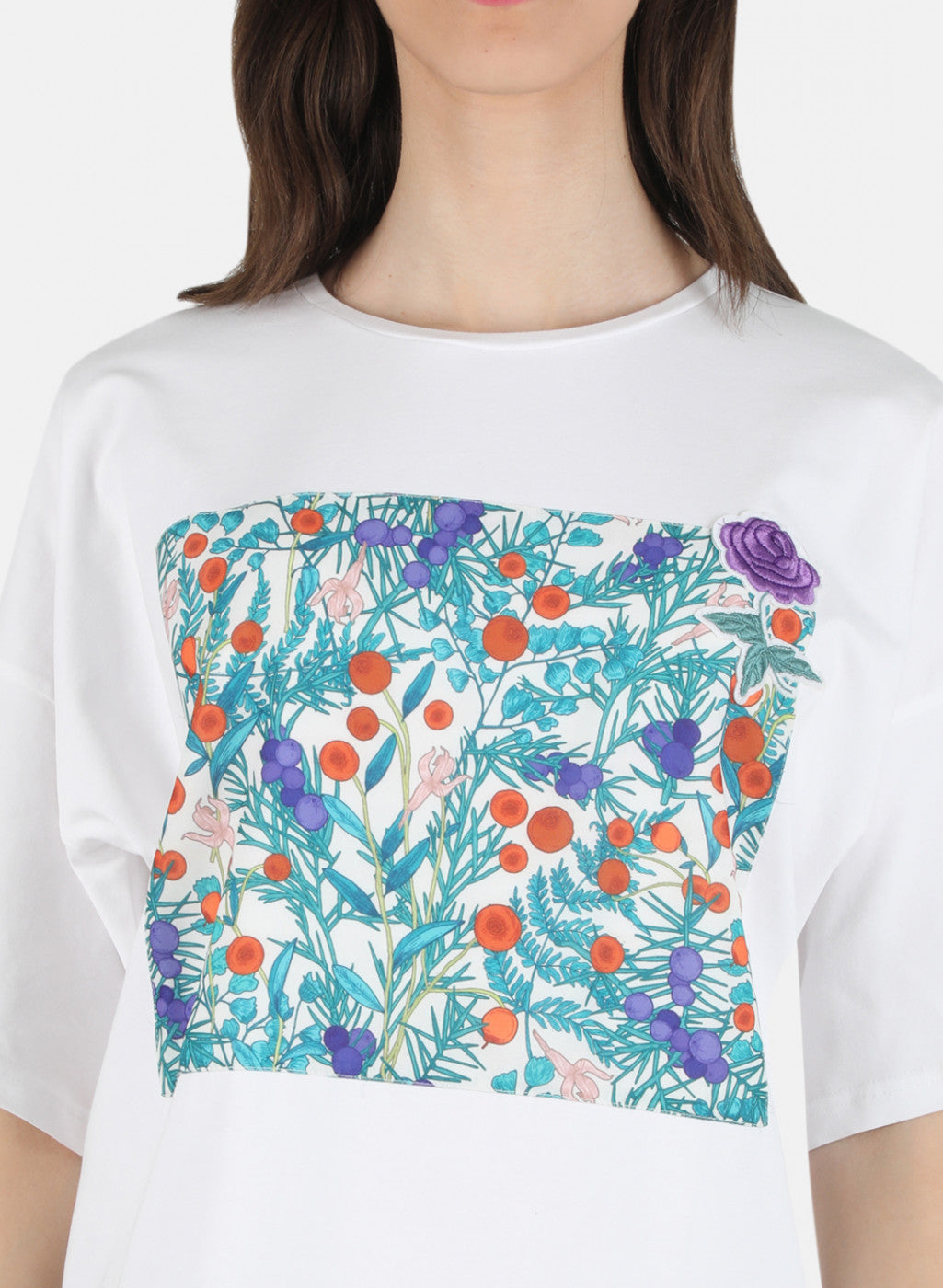 Women Off White Printed Top