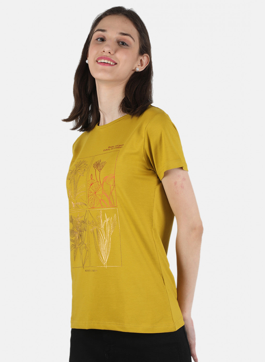 Women Mustard Printed Top