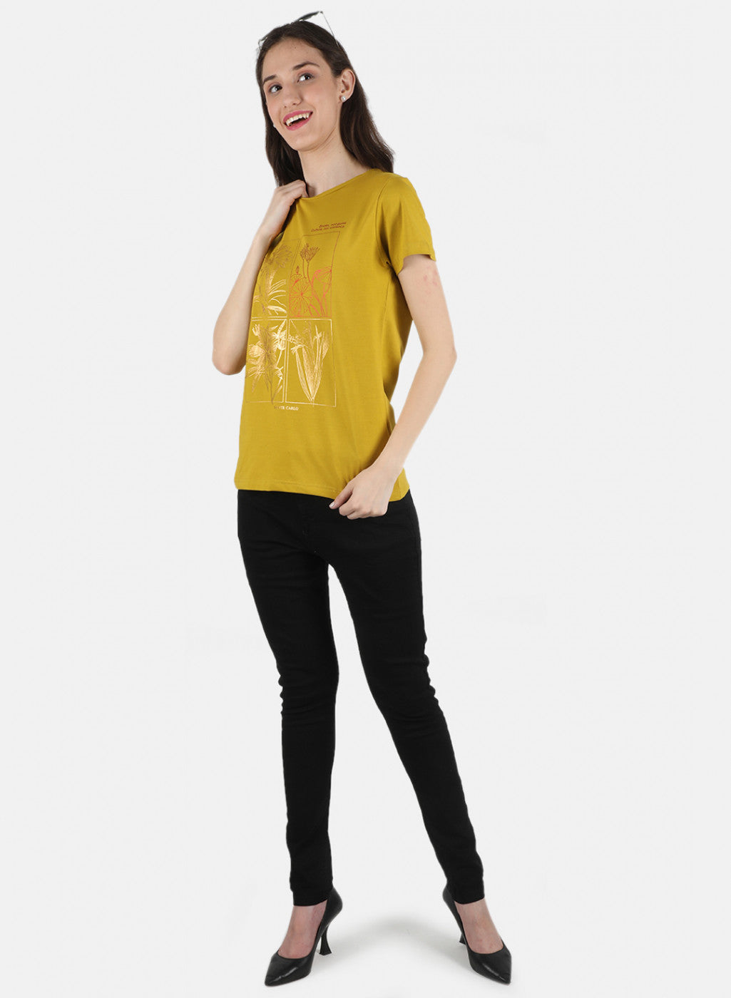 Women Mustard Printed Top