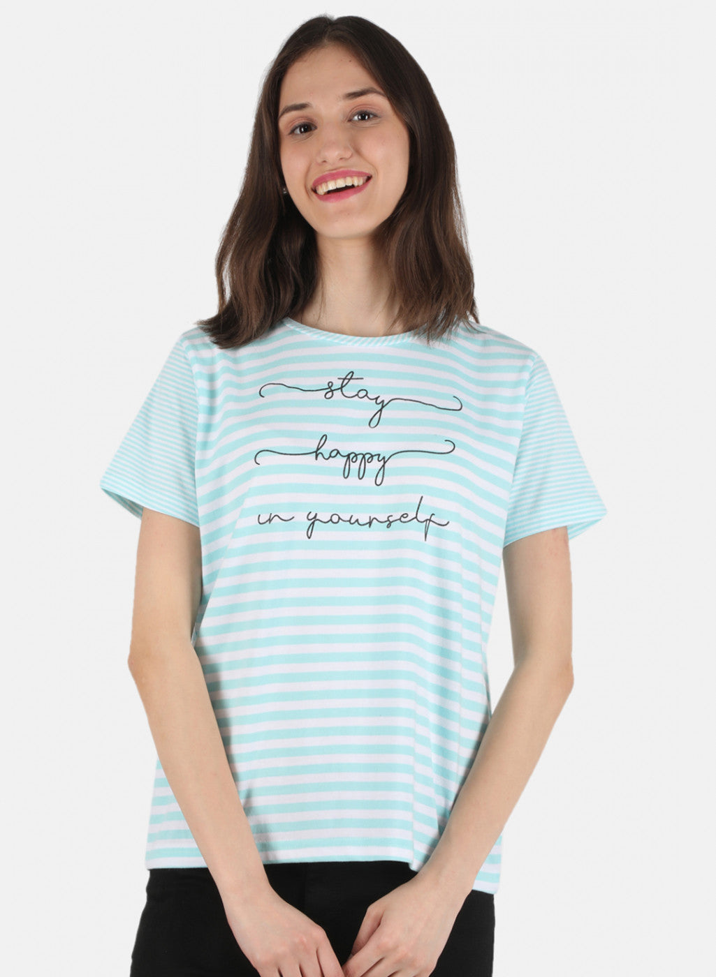 Women Blue Stripe Top